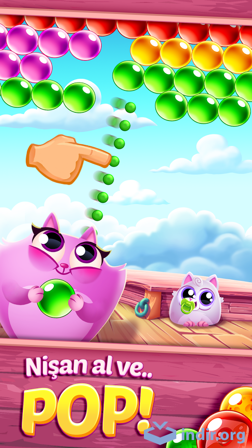 Cookie Cats Pop indir (Android) Android için Kedi Kurtarma Balon