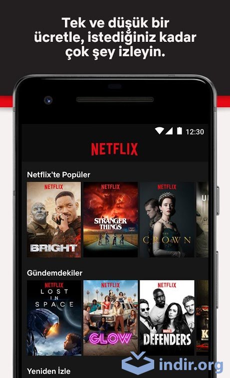 Netflix indirme konumu android