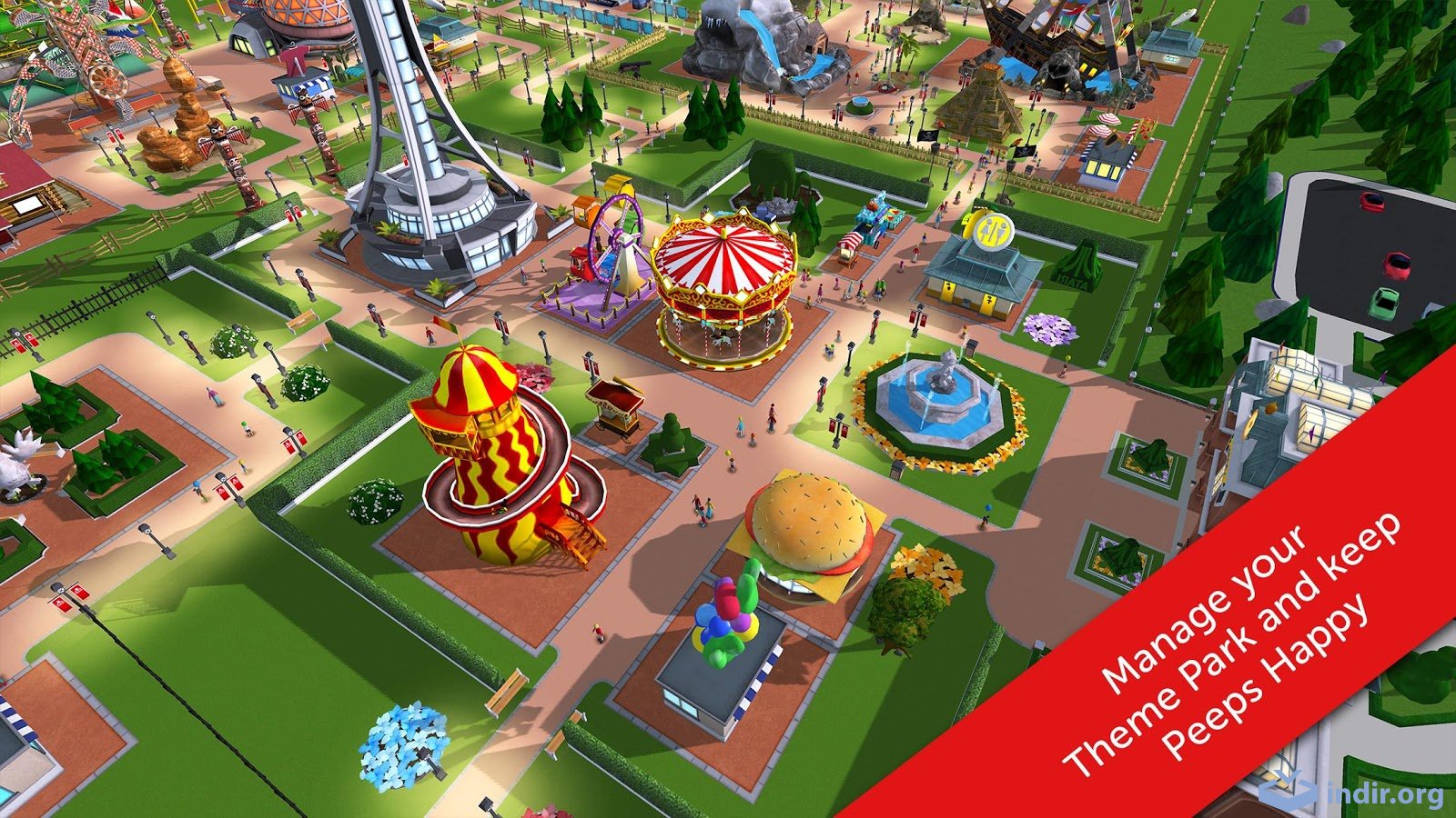 RollerCoaster Tycoon Touch indir (Android) Android Lunapark İşletme Oyunu