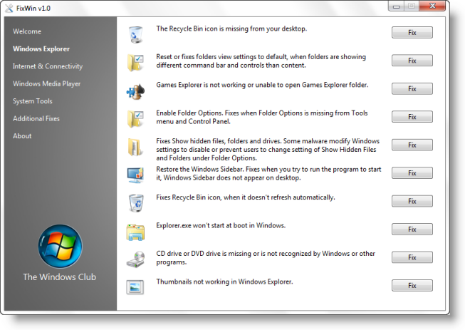 thewindowsclub fixwin for windows 10 thewindowsclub fixwin for windows 10