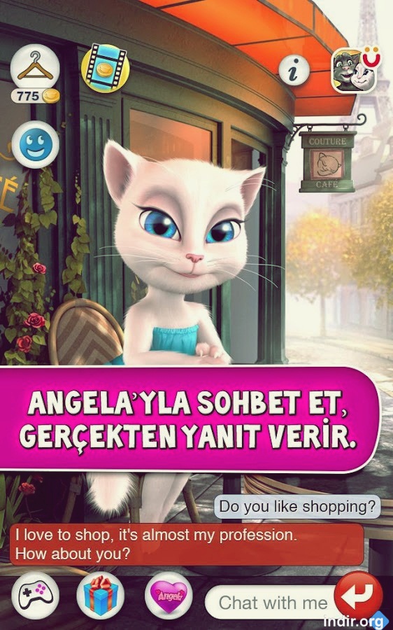 Talking Angela indir (Android) Android Için Sevimli Kedi Oyunu